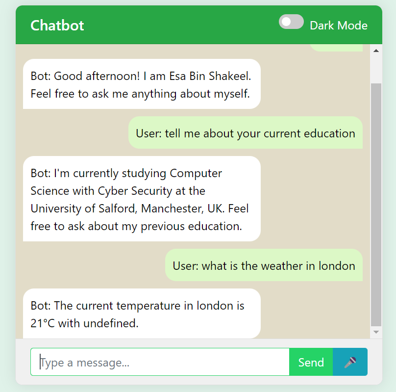  Chatbot Project