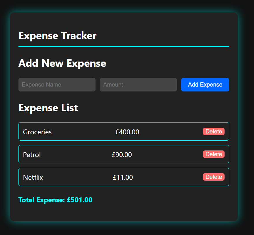 Expense Tracker Project